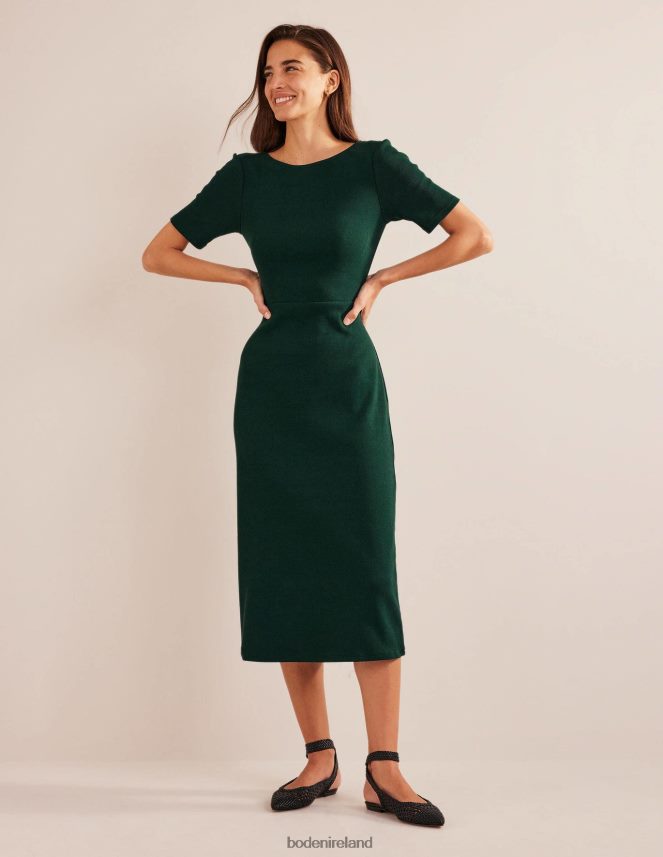Emerald Night Clothing Cut Out Rib Jersey Midi Dress Boden Women L466L6992