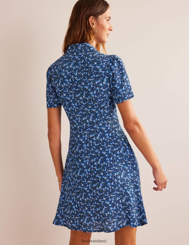 French Navy & Flora Clothing Clara Shirt Dress Boden Women L466L648