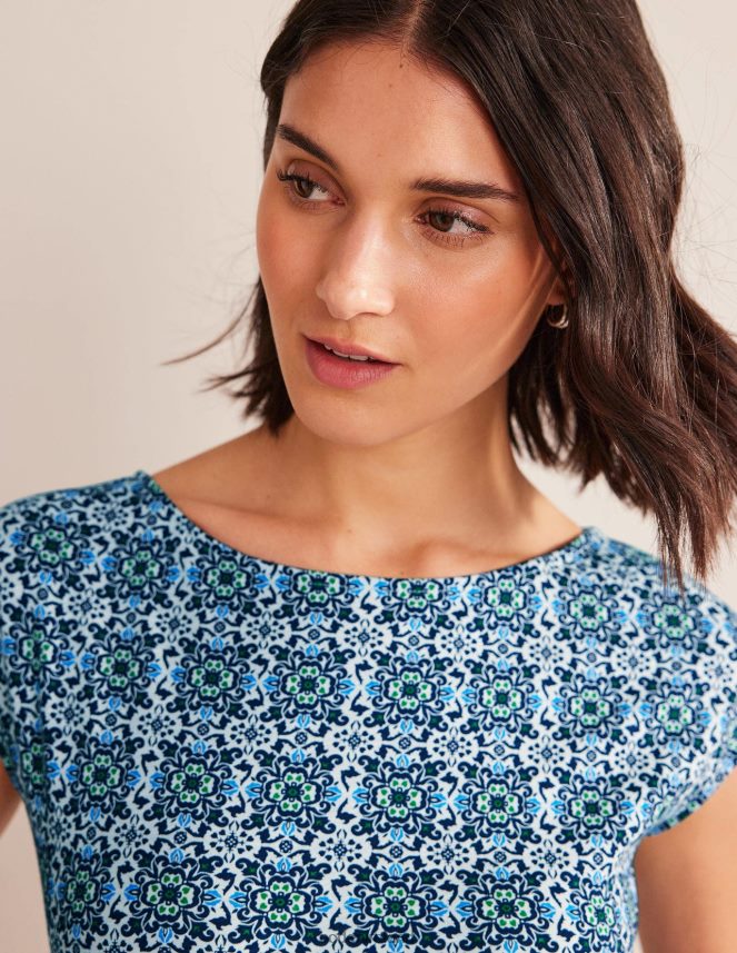 French Navy & Opulent Pome Clothing Florrie Jersey Dress Boden Women L466L61278