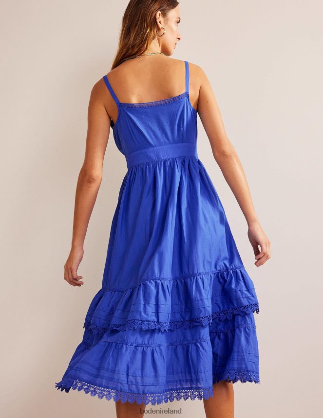 Island Sapphire Clothing Tiered Trim Midi Dress Boden Women L466L61049