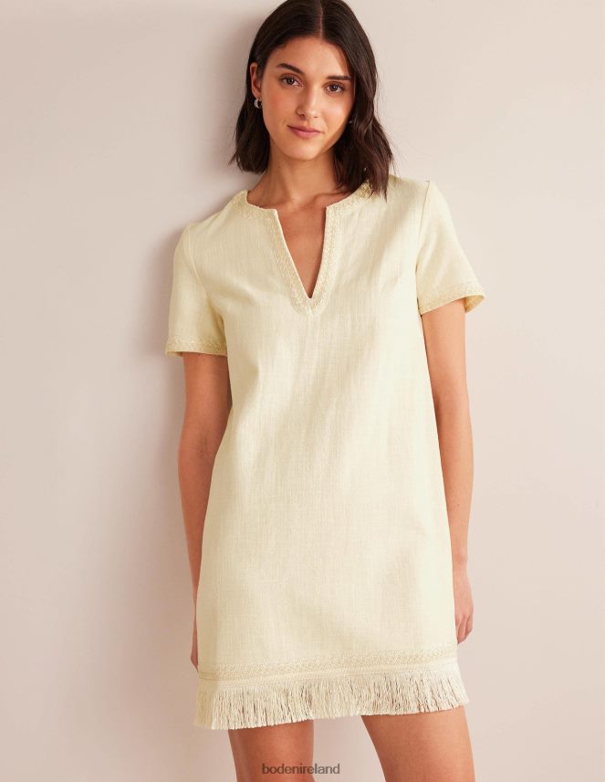 Ivory Clothing Fringe Hem Mini Shift Dress Boden Women L466L61337