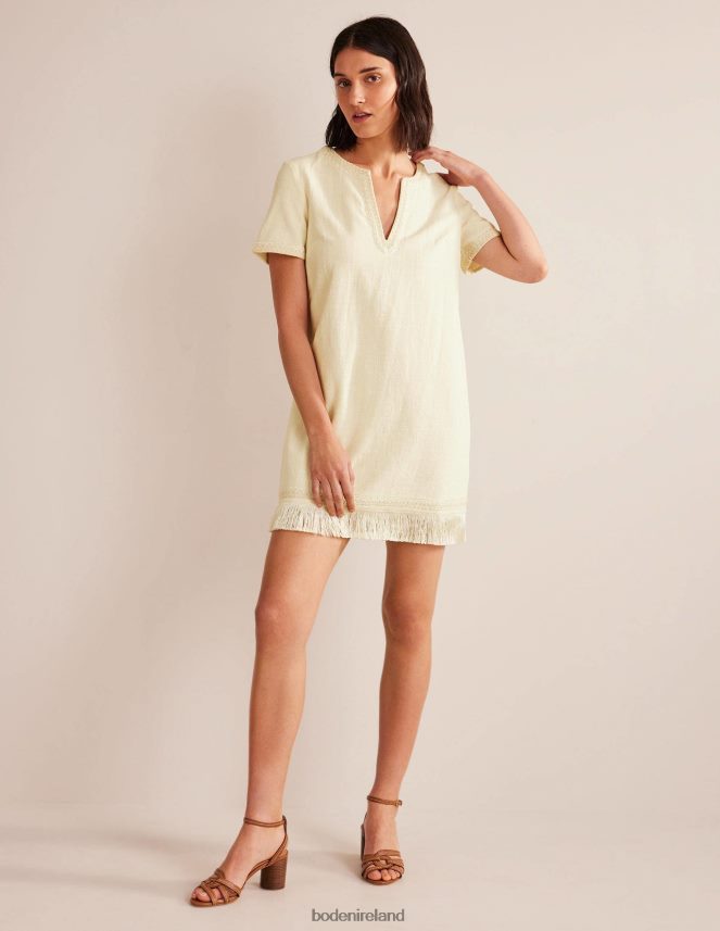 Ivory Clothing Fringe Hem Mini Shift Dress Boden Women L466L61337