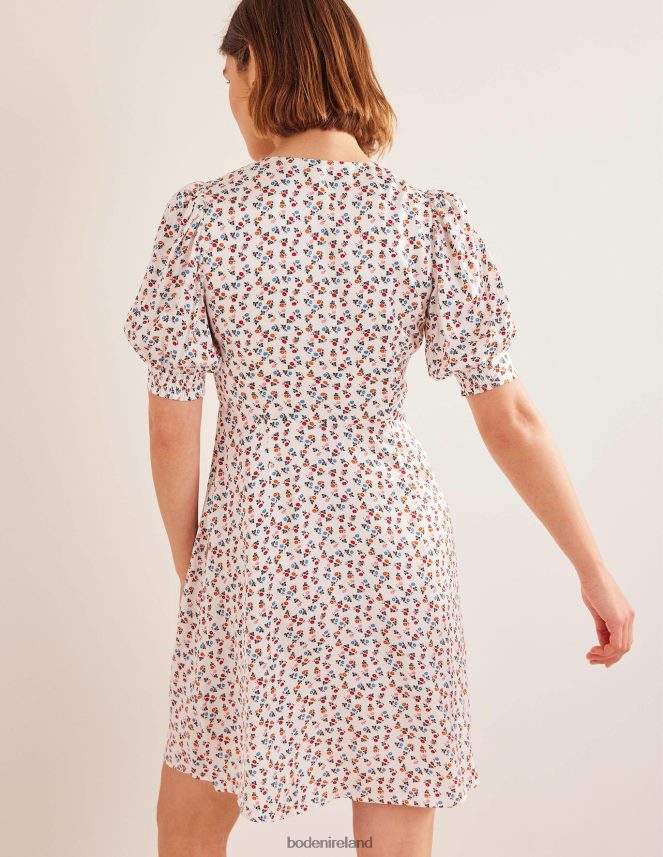 Ivory & Sweet Daisy Clothing Satin Tea Dress Boden Women L466L61169