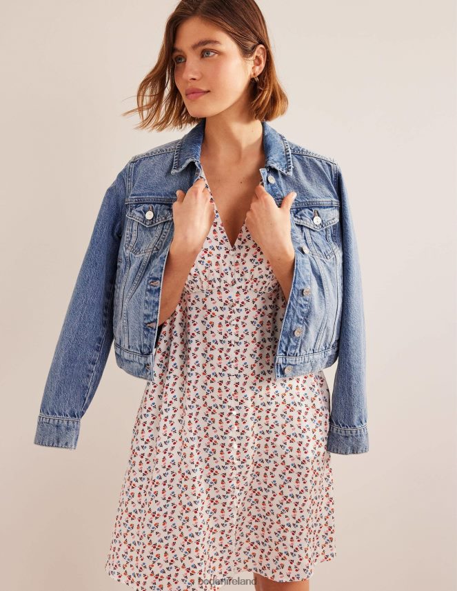 Ivory & Sweet Daisy Clothing Satin Tea Dress Boden Women L466L61169