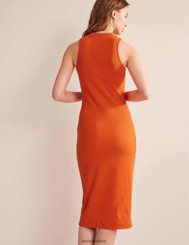 Kumquat Clothing Racer Rib Jersey Midi Dress Boden Women L466L61296