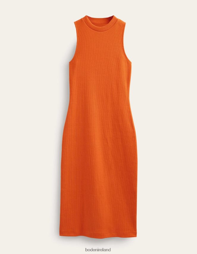 Kumquat Clothing Racer Rib Jersey Midi Dress Boden Women L466L61296