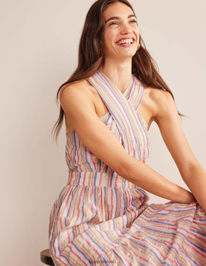 Metallic Multistripe Clothing Metallic Stripe Maxi Dress Boden Women L466L61261