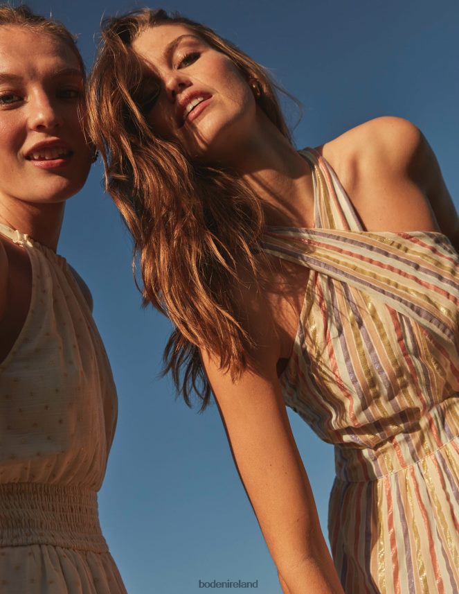 Metallic Multistripe Clothing Metallic Stripe Maxi Dress Boden Women L466L61261