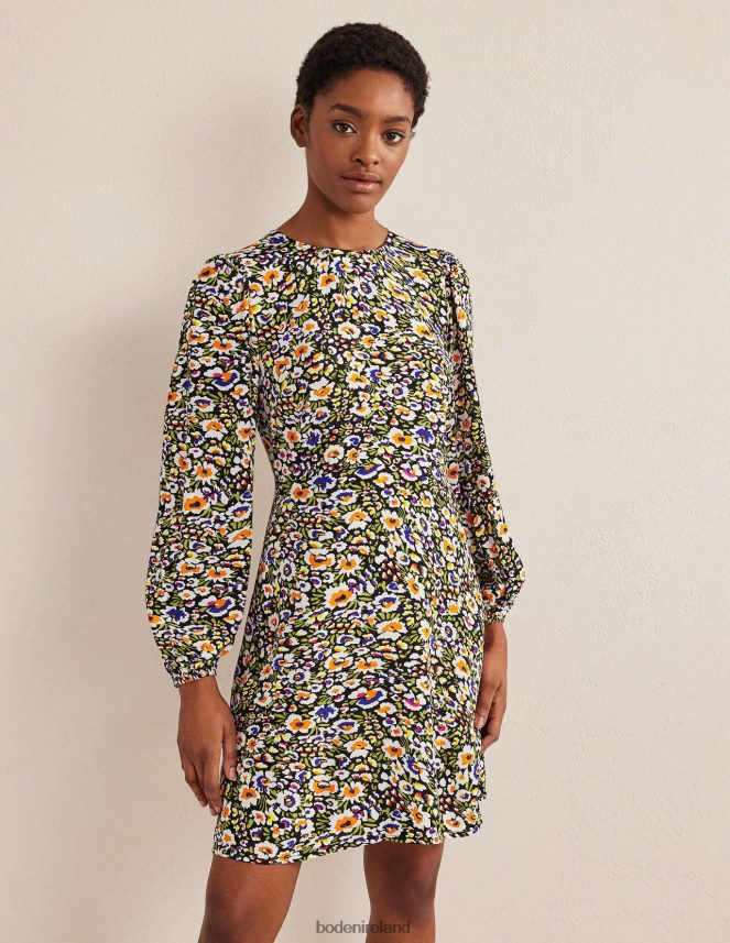 Multi & Eden Bloom Clothing Crew Neck Print Mini Dress Boden Women L466L61643