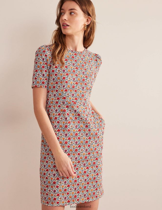 Multi & Enchanting Bloom Clothing Zoe Jersey Dress Boden Women L466L6956