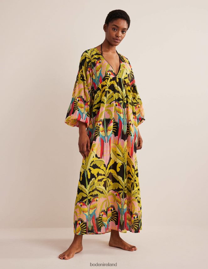 Multi & Paradise Parrot Clothing Maxi Empire Beach Kaftan Boden Women L466L62452