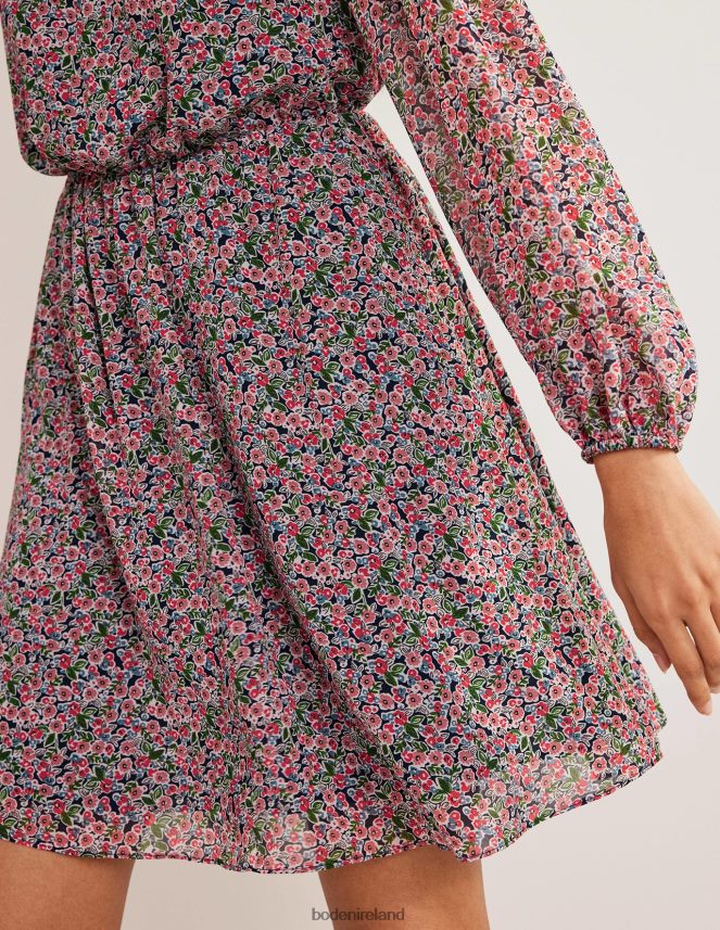 Multi & Petal Toile Clothing High Neck Flippy Mini Dress Boden Women L466L61969