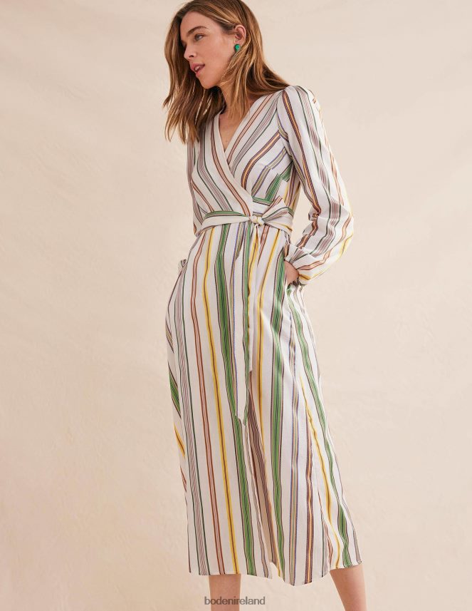 Multi & Stripe Clothing Stripe Maxi Wrap Dress Boden Women L466L61328