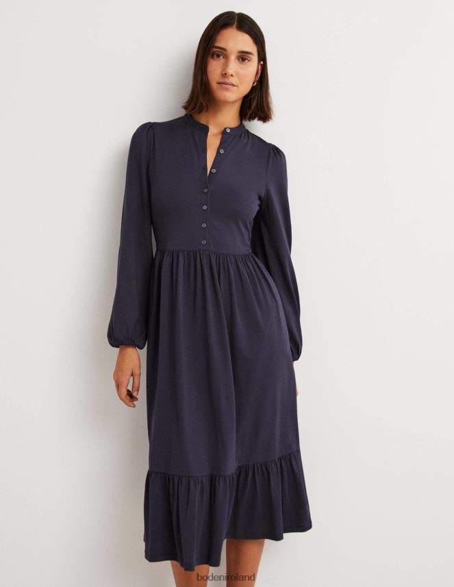 Navy Clothing Buttoned Jersey Midi Dress Boden Women L466L61625