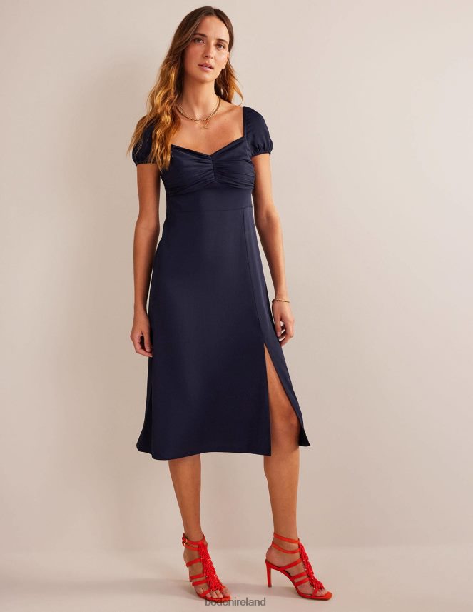 Navy Clothing Cap-Sleeve Midi Dress Boden Women L466L66