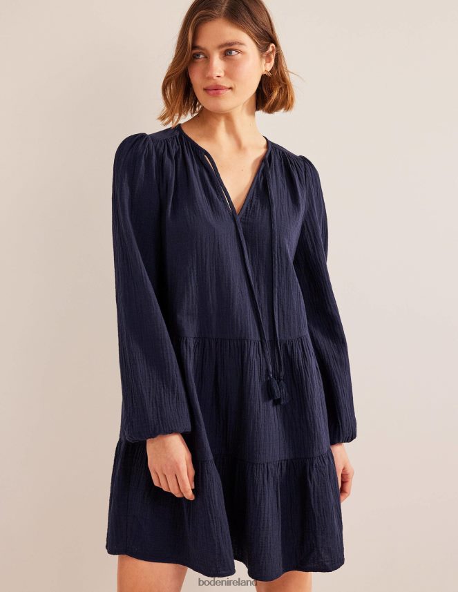 Navy Clothing Cheesecloth Mini Dress Boden Women L466L61316