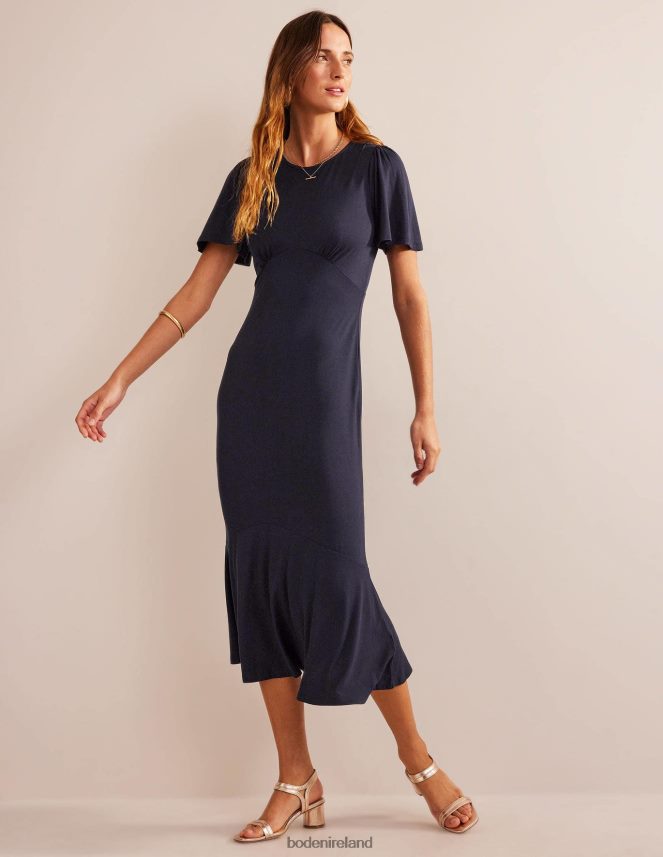 Navy Clothing Flippy Jersey Midi Dress Boden Women L466L640