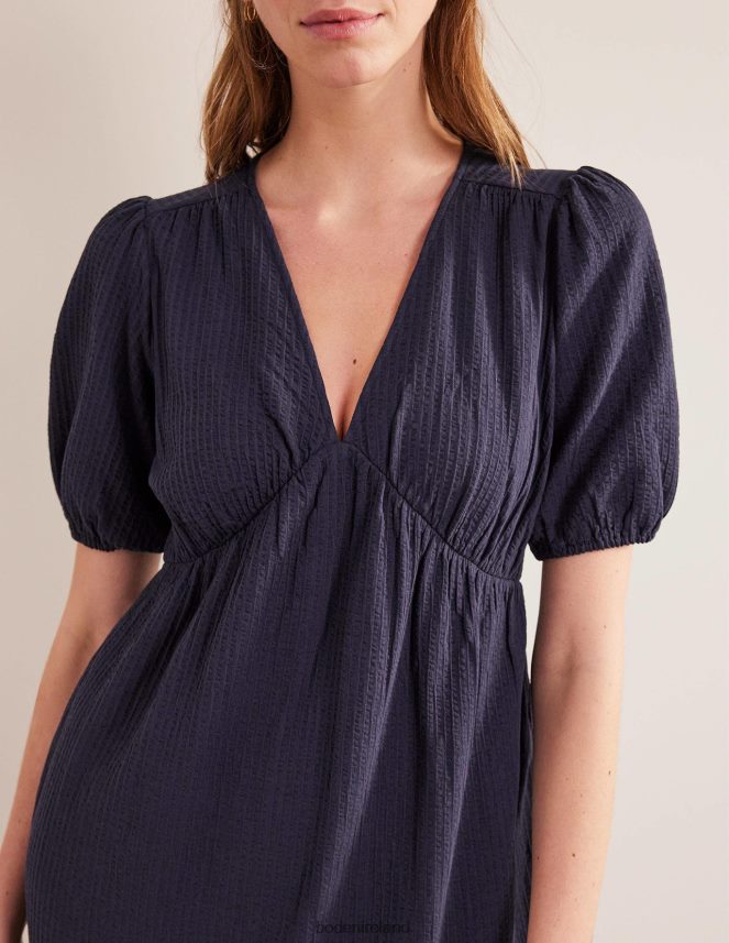 Navy Clothing Jersey Seersucker Midi Dress Boden Women L466L61024