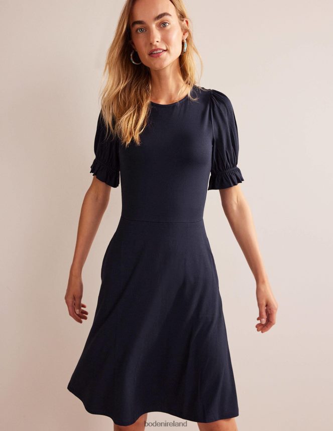 Navy Clothing Puff Sleeve Jersey Mini Dress Boden Women L466L642