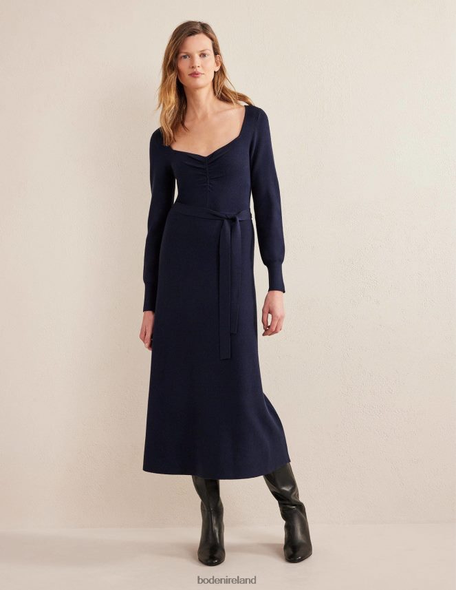 Navy Clothing Sweetheart Midi Knitted Dress Boden Women L466L61846