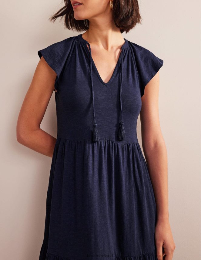 Navy Clothing Tiered Jersey Midi Dress Boden Women L466L61171