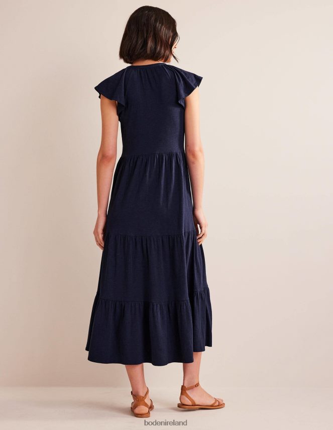 Navy Clothing Tiered Jersey Midi Dress Boden Women L466L61171