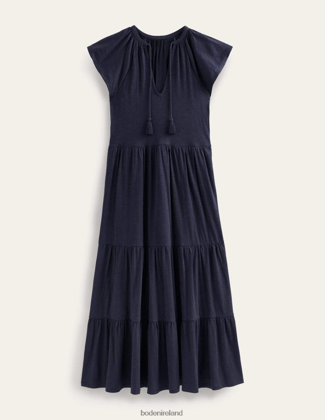 Navy Clothing Tiered Jersey Midi Dress Boden Women L466L61171