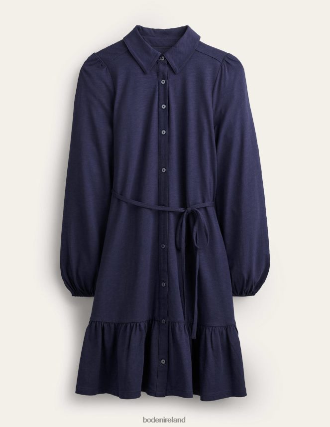 Navy Clothing Tiered Jersey Shirt Mini Dress Boden Women L466L61560