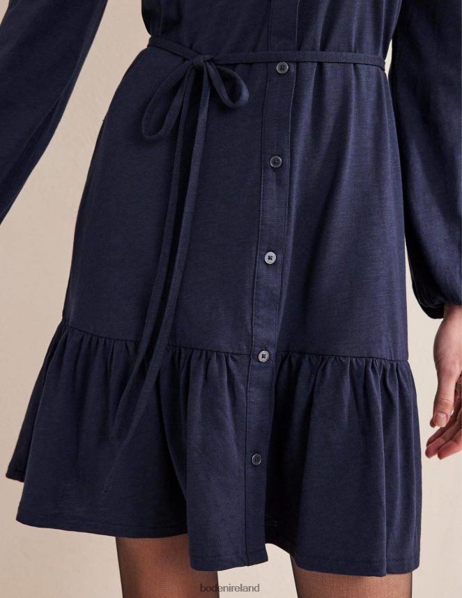 Navy Clothing Tiered Jersey Shirt Mini Dress Boden Women L466L61560