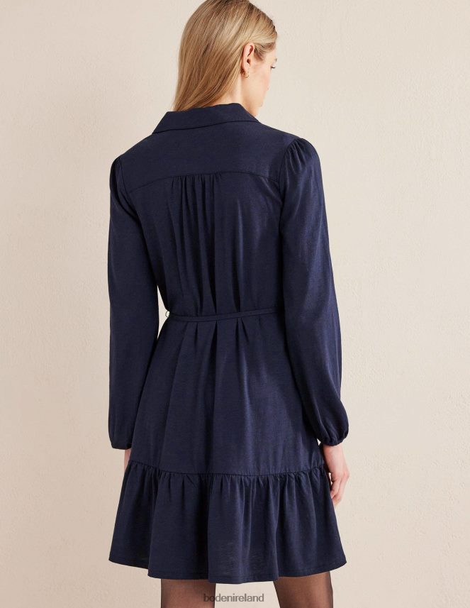 Navy Clothing Tiered Jersey Shirt Mini Dress Boden Women L466L61560