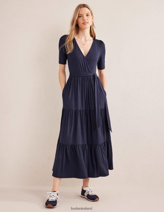 Navy Clothing Tiered Wrap Jersey Maxi Dress Boden Women L466L61396