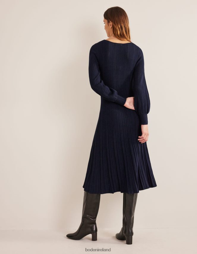 Navy Clothing Twist Front Knitted Midi Dress Boden Women L466L61427