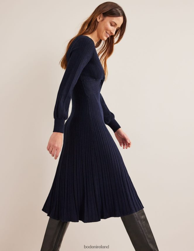 Navy Clothing Twist Front Knitted Midi Dress Boden Women L466L61427