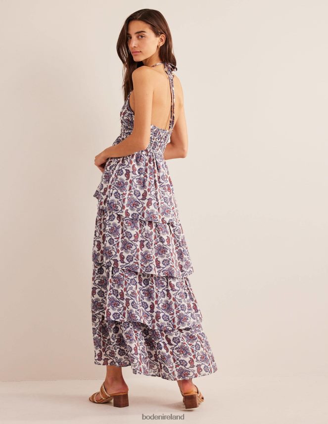 Nightshadow Blue Clothing Ruched Tiered Maxi Dress Boden Women L466L6959