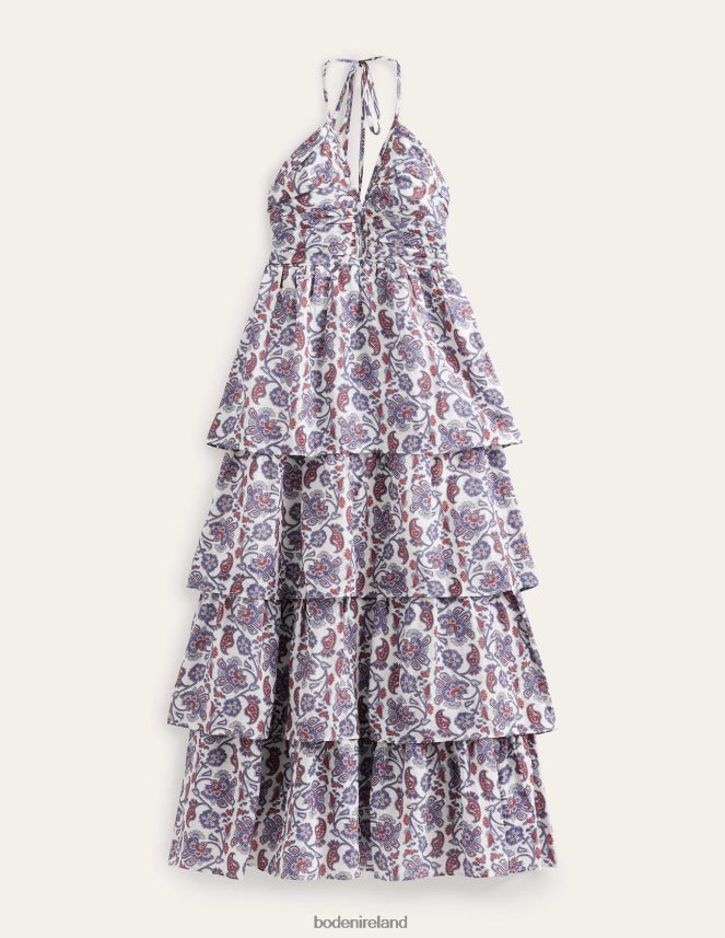 Nightshadow Blue Clothing Ruched Tiered Maxi Dress Boden Women L466L6959