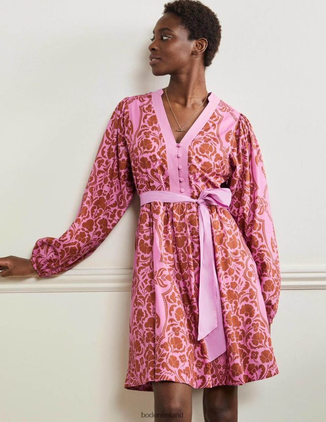 Orchid Petal & Passion Bloom Clothing Notch Neck Cotton Dress Boden Women L466L62283