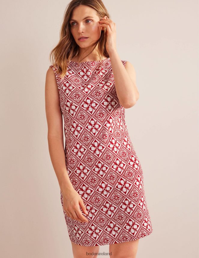 Poinsettia & Block Pome Clothing Sleeveless Jersey Shift Dress Boden Women L466L6999