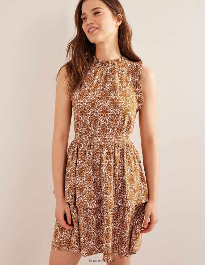 Pumpkin & Vine Terrace Clothing Ruffle Jersey Mini Dress Boden Women L466L61404