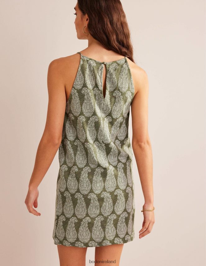 Spruce & Sweet Paisley Clothing Racer Neck Jersey Mini Dress Boden Women L466L61448