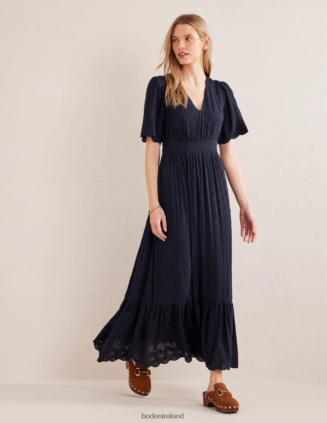True Navy Clothing Broderie Maxi Dress Boden Women L466L61155