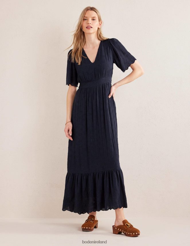 True Navy Clothing Broderie Maxi Dress Boden Women L466L61155