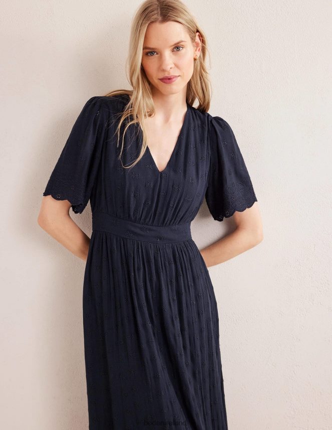 True Navy Clothing Broderie Maxi Dress Boden Women L466L61155