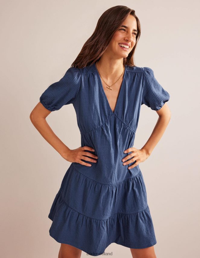 True Navy Clothing Jersey Seersucker Dress Boden Women L466L62161