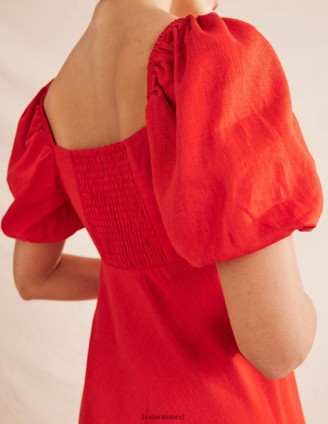 Vermillion Clothing Ruched Bodice Midi Dress Boden Women L466L61078