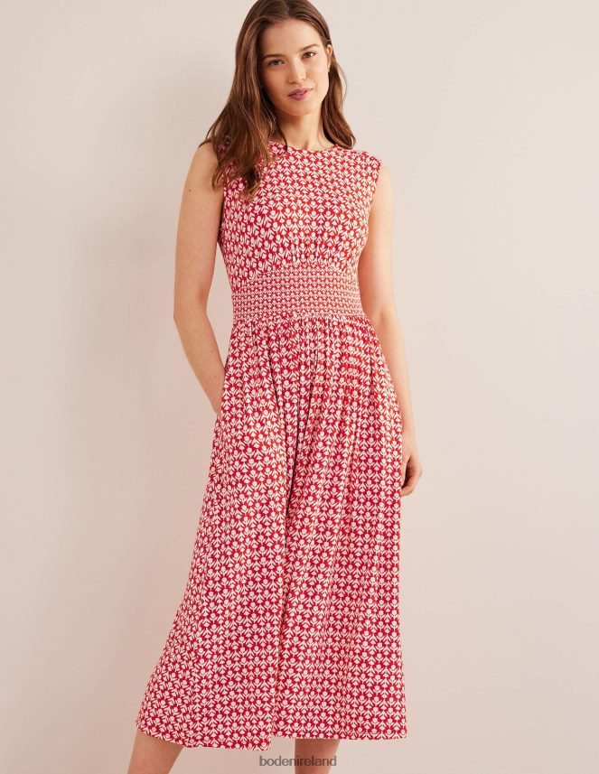 Vermillion & Tulip Pop Clothing Waist Detail Jersey Midi Dress Boden Women L466L62157