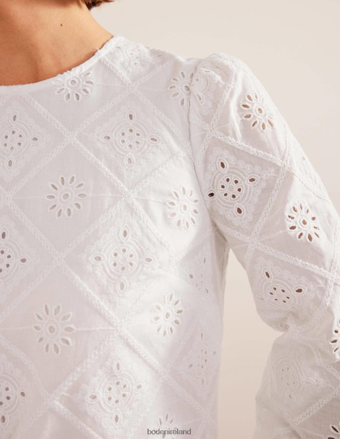 White Clothing Broderie Mini Shift Dress Boden Women L466L61410