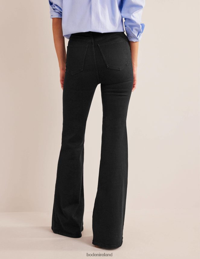 Black Clothing High Rise Super Flare Jeans Boden Women L466L61419