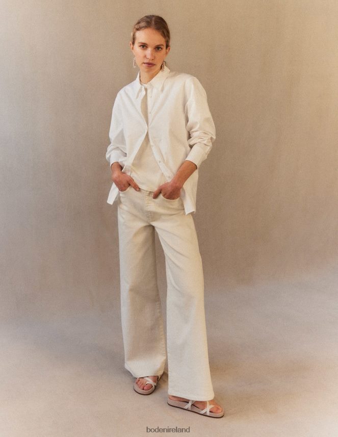 Ecru Clothing High Rise Wide Leg Jeans Boden Women L466L6657