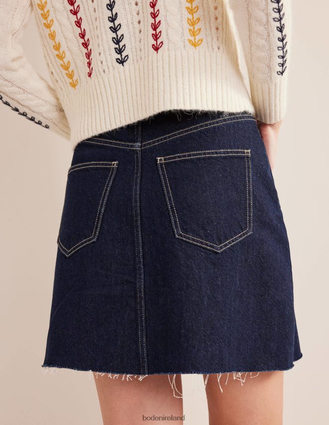 Indigo Clothing Button Through Denim Mini Boden Women L466L61734