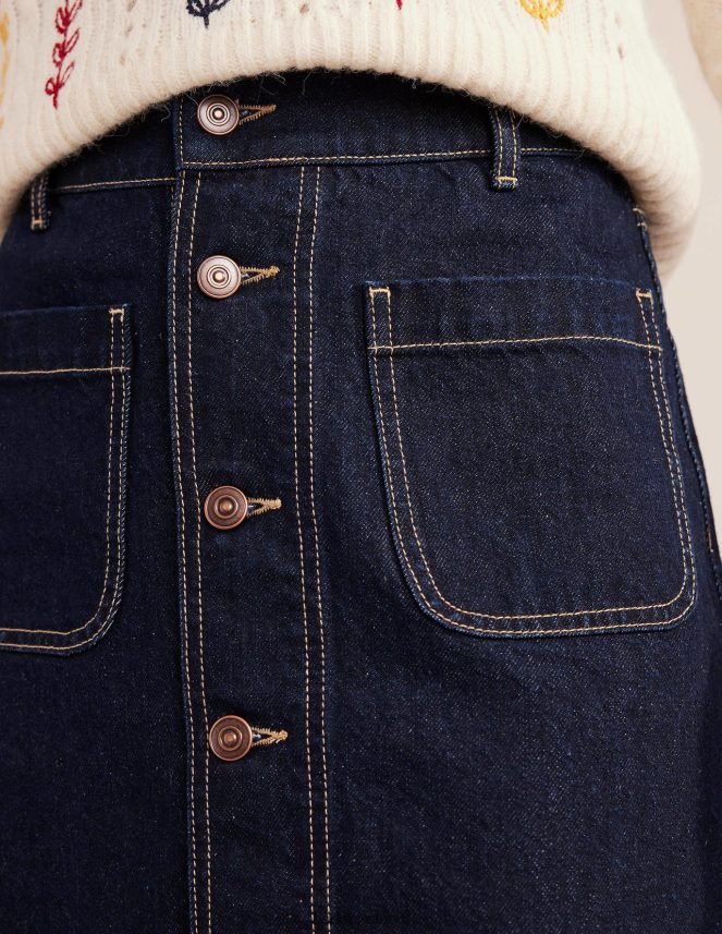 Indigo Clothing Button Through Denim Mini Boden Women L466L61734